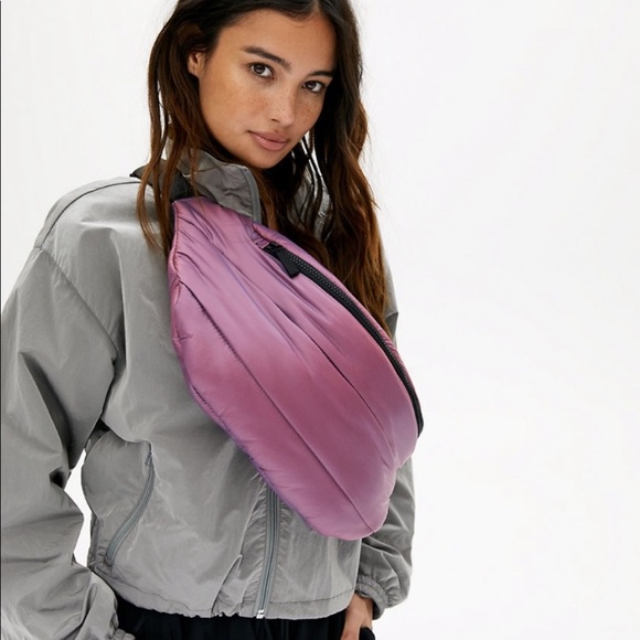 Aritzia Handbags - Aritzia TNA Super Puff Waist Bag Sling Bag Iridescent purple